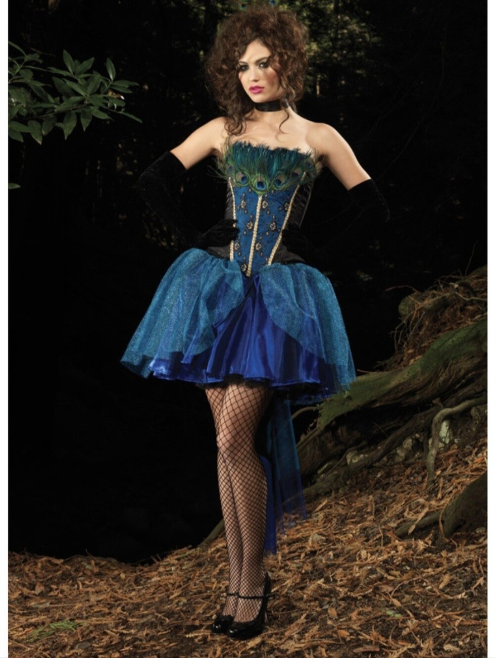Leg Avenue Peacock Princess Women Costume - Blue & Green